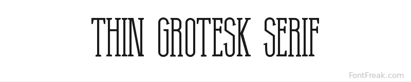 Thin Grotesk Serif font preview