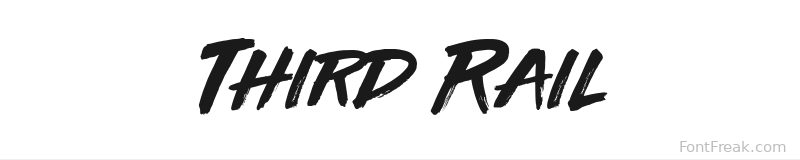 Third Rail font preview