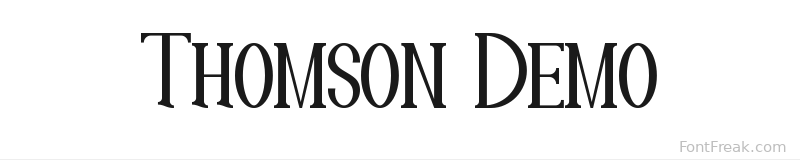 Thomson Demo font preview