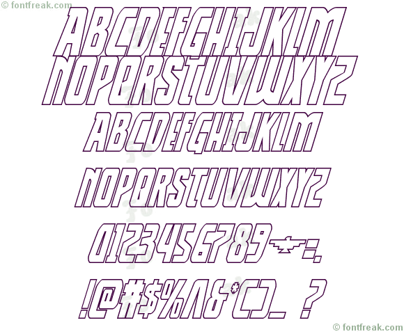 Thunder-Hawk Shadow Drop Italic