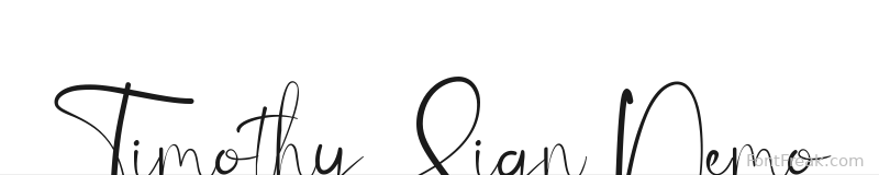 Timothy Sign Demo font preview