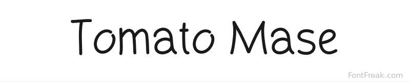 Tomato Mase font preview