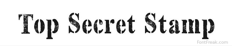 Top Secret Stamp font preview