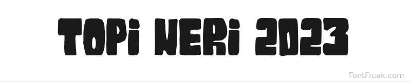 Topi Neri 2023 font preview