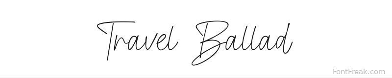 Travel Ballad font preview