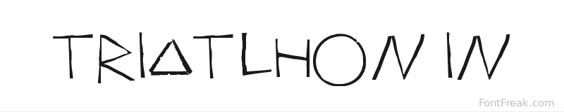 Triatlhon In font preview