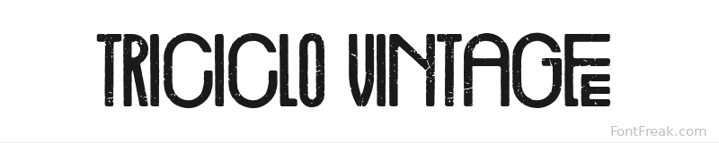 Triciclo Vintage font preview