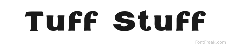 Tuff Stuff font preview