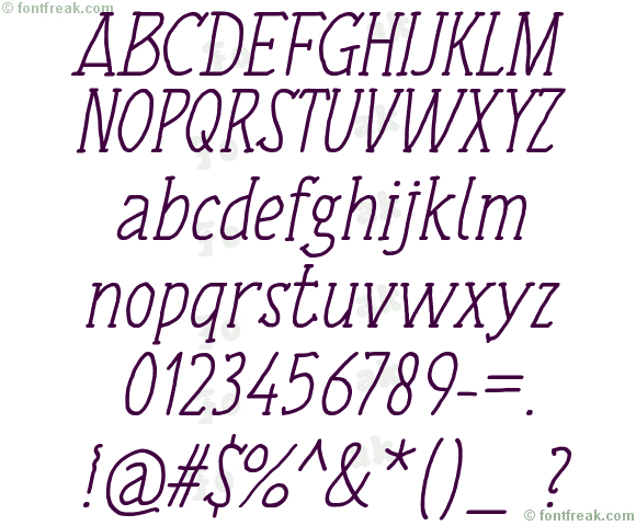 Tulisan Tangan 74 Italic