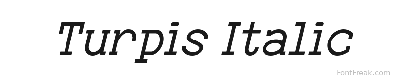 Turpis Italic font preview