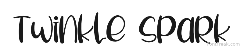 Twinkle Spark font preview