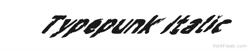 Typepunk Italic font preview