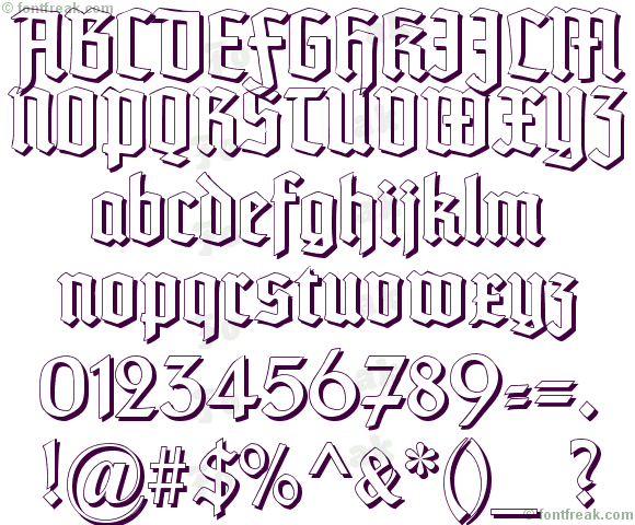 TypographerTextur Schatten