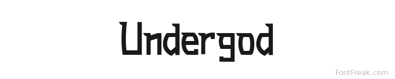 Undergod font preview