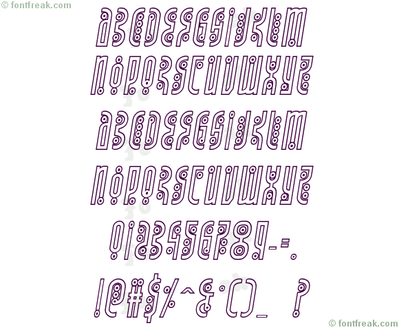 Underground Rose Outline Italic