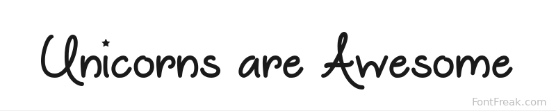Unicorns are Awesome font preview