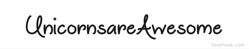 UnicornsareAwesome font preview