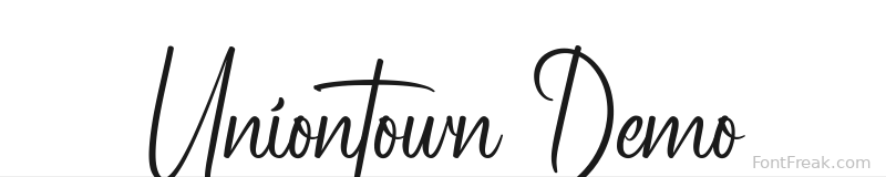 Uniontown Demo font preview