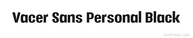 Vacer Sans Personal Black font preview