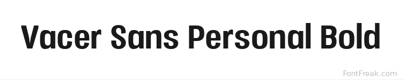 Vacer Sans Personal Bold font preview