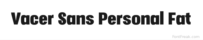Vacer Sans Personal Fat font preview