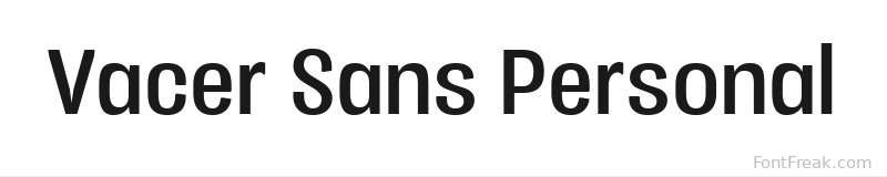 Vacer Sans Personal font preview