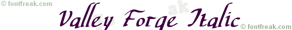 Valley Forge Italic