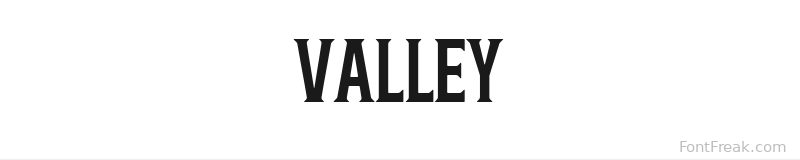 Valley font preview