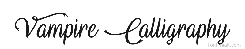 Vampire Calligraphy font preview