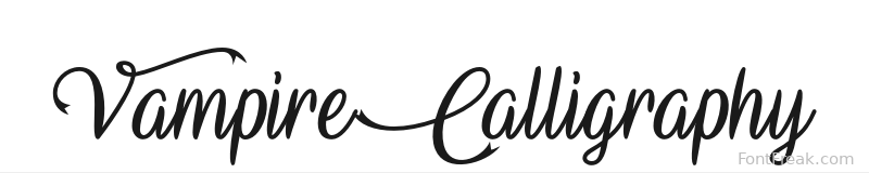 VampireCalligraphy font preview