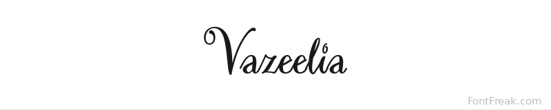 Vazeelia font preview