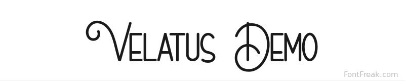 Velatus Demo font preview