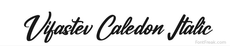 Vifastev Caledon Italic font preview