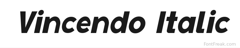 Vincendo Italic font preview