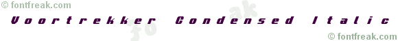 Voortrekker Condensed Italic