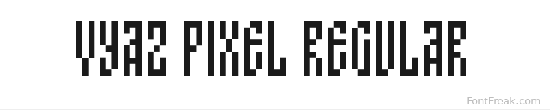 Vyaz Pixel Regular font preview