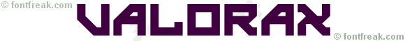 valorax font preview