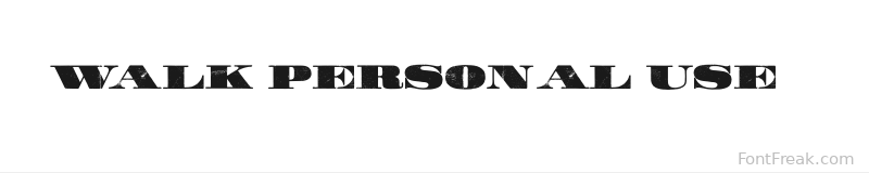 WALK Personal Use    font preview