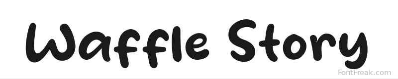 Waffle Story font preview