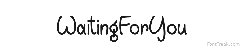 WaitingForYou font preview