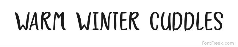 Warm Winter Cuddles font preview