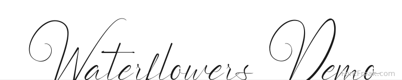 Waterflowers Demo font preview