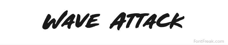 Wave Attack font preview