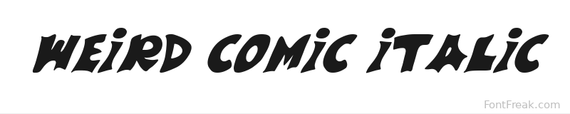 Weird Comic Italic font preview