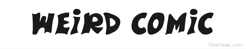 Weird Comic font preview
