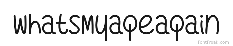 WhatsMyAgeAgain font preview