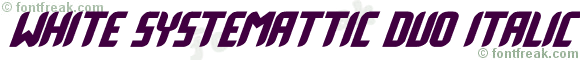 White Systemattic Duo Italic