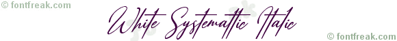White Systemattic Italic