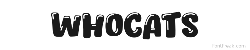 Whocats font preview