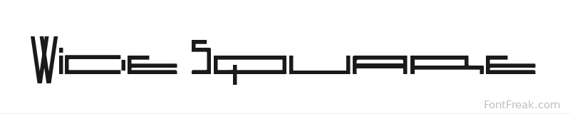 Wide Square font preview